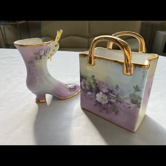 Vintage porcelain hand painted vases Betty Platner - Picture 2 of 9